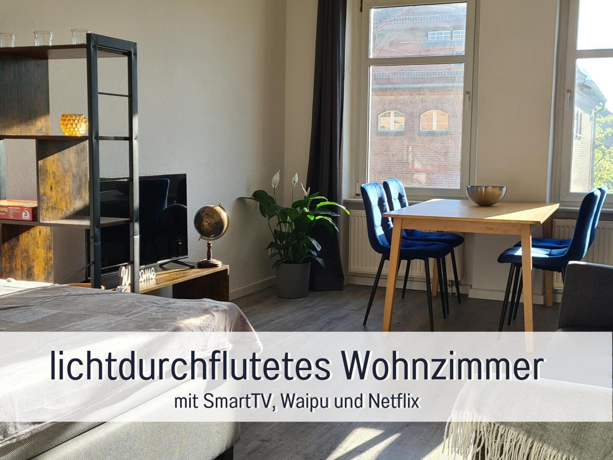 Lichtdurchflutete Moderne Stadtwohnung, Kueche, Waschtrockner, Smarttv Brandenburg  Dış mekan fotoğraf
